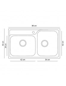 Fregadero EB Tecnica Kit Alessia A34208A-KIT