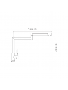 Mezcladora Cuello  telescópico para Fregadero Kele Ref. KSS1017