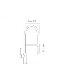 Mezcladora cuello flexible para Fregadero Kele Ref. KSS1215