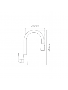 Mezcladora extraíble para Fregadero Kele Ref. KSS1231