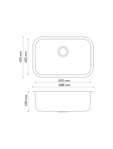 Tarja Submontable con Contracanasta Kele Ref. KUS3018-10