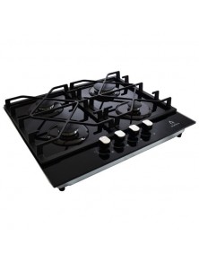 Parrilla de gas empotrable de 4 quemadores de cristal templado 4Q-TG-60 Marca Supra