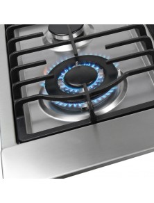 Parrilla de gas empotrable con 6 quemadores DIAMOND STEEL Marca Supra