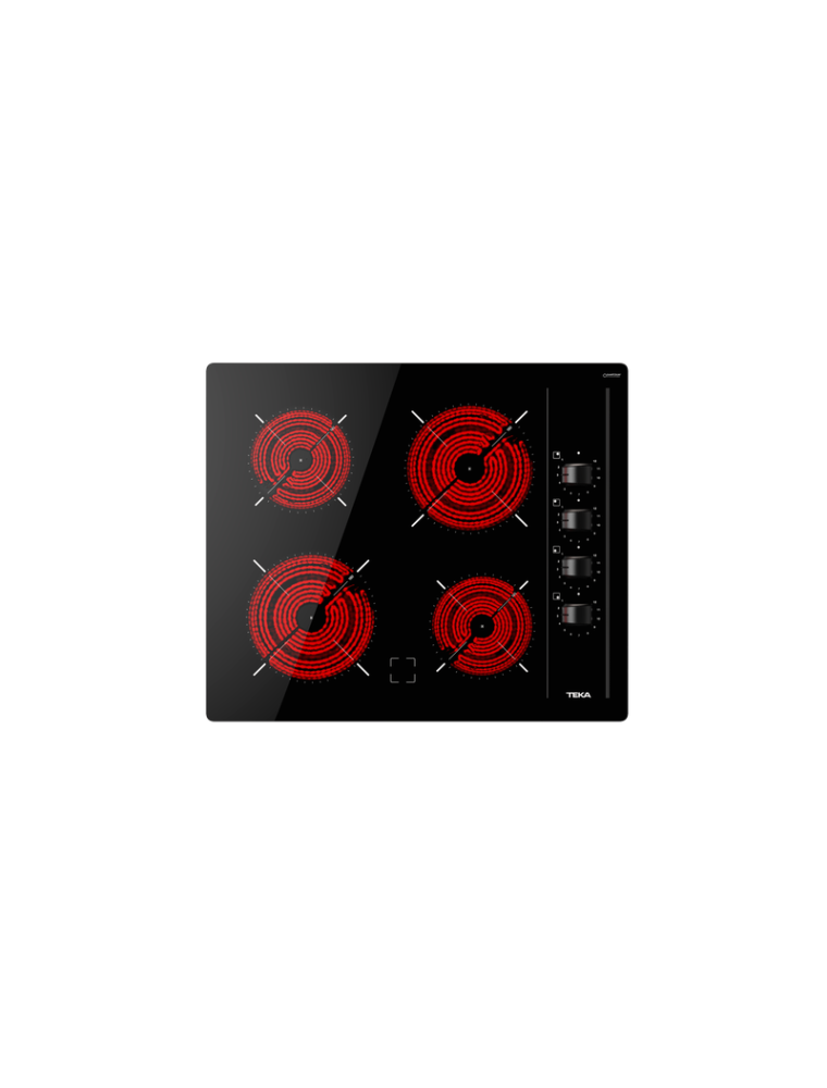 Parrilla Teka EASY TBC 64000 XFL BK Parrilla vitrocerámica de 4 zonas de 60 cm. REF.  112550012